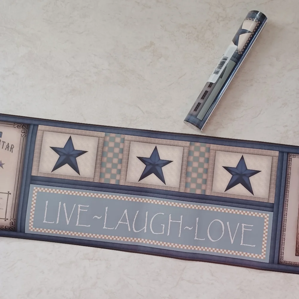 Wallpaper Border Country Laundry Star